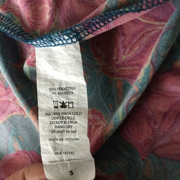 Lularoe Maxi Floral Rose Skirt-SZ S Pink/Blue - Picture 4 of 4